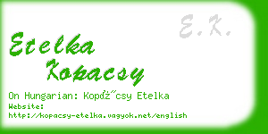 etelka kopacsy business card